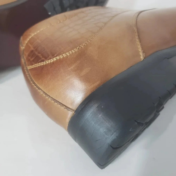 Calto Mens  Brown/Tan Leather Increasing Hight Elevator Dress Shoes,US8. - Picture 7 of 11